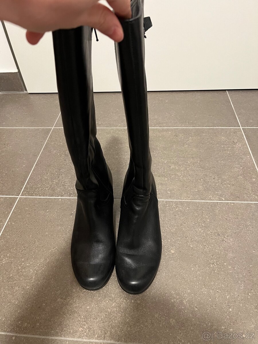 ECCO dámské kožené kozačky - 6