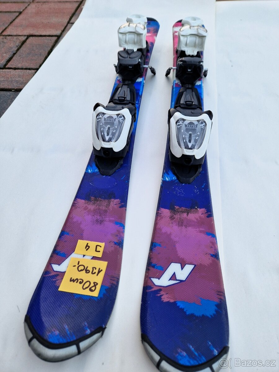 Dětské lyže NORDICA - 80cm s vázáním do 45 kg - 6