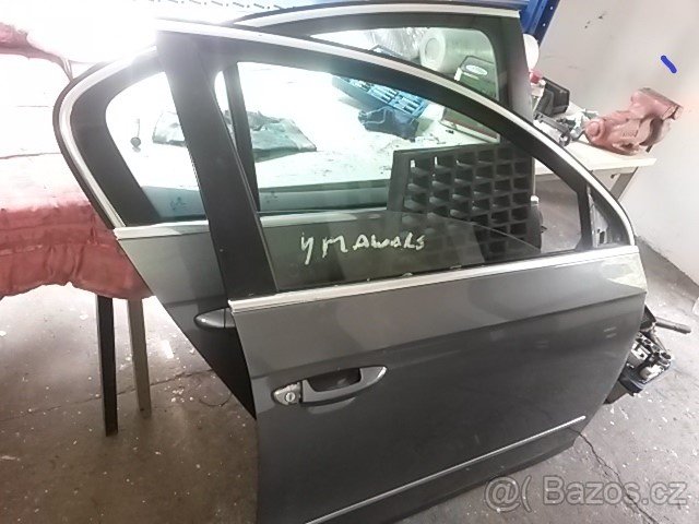 vw passat B6 kapota LB5M OK, dveře LB5M modrostř. - 6