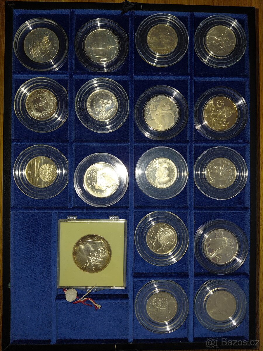 Komplet(94ks) sada stříbrných mincí ČSL - Proof 1954-1993 - 6