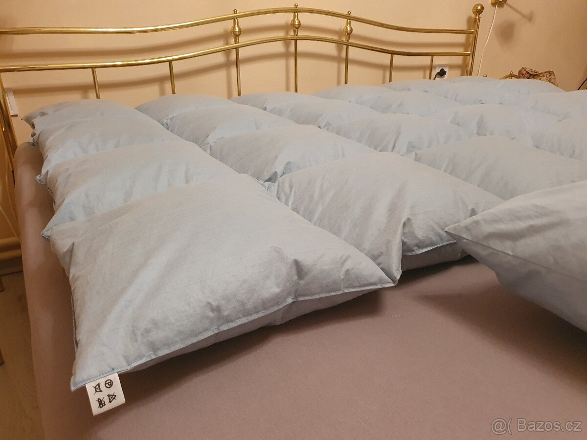 prošívaná péřová peřina 2x + polštář 2x - 6