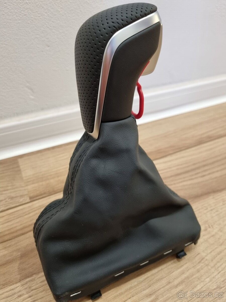 Kožená radici páka AUDI A6 A7 perforovaná / hladká koža - 6