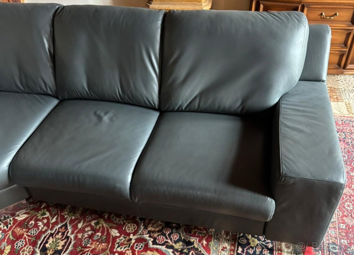 Kožená sedací souprava do U, 5210 - 6