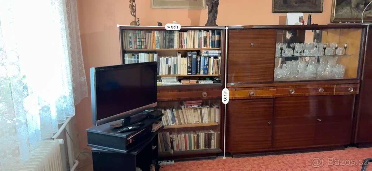 RETRO obývací stěna/komoda/knihovna, 60. léta - 6