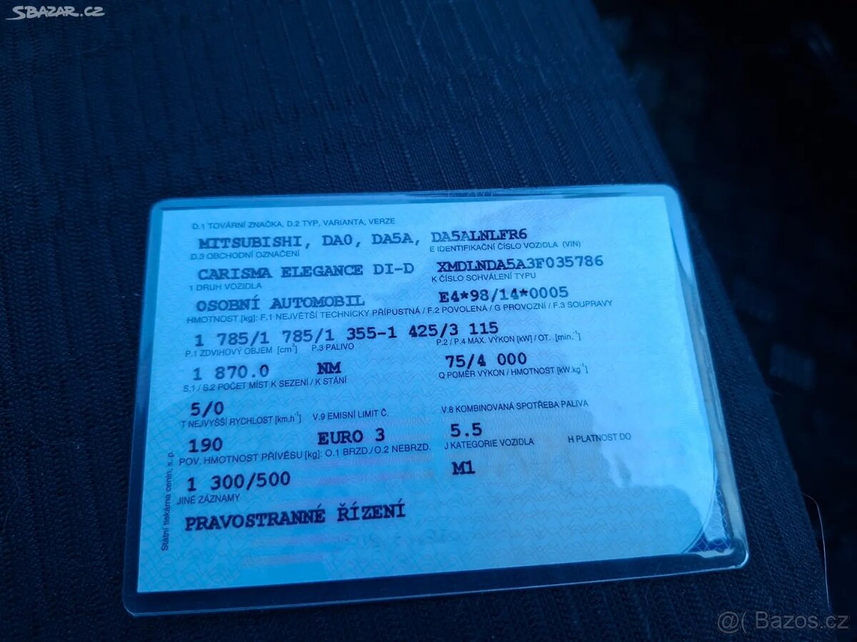 Mitsubishi carisma RHD - 6