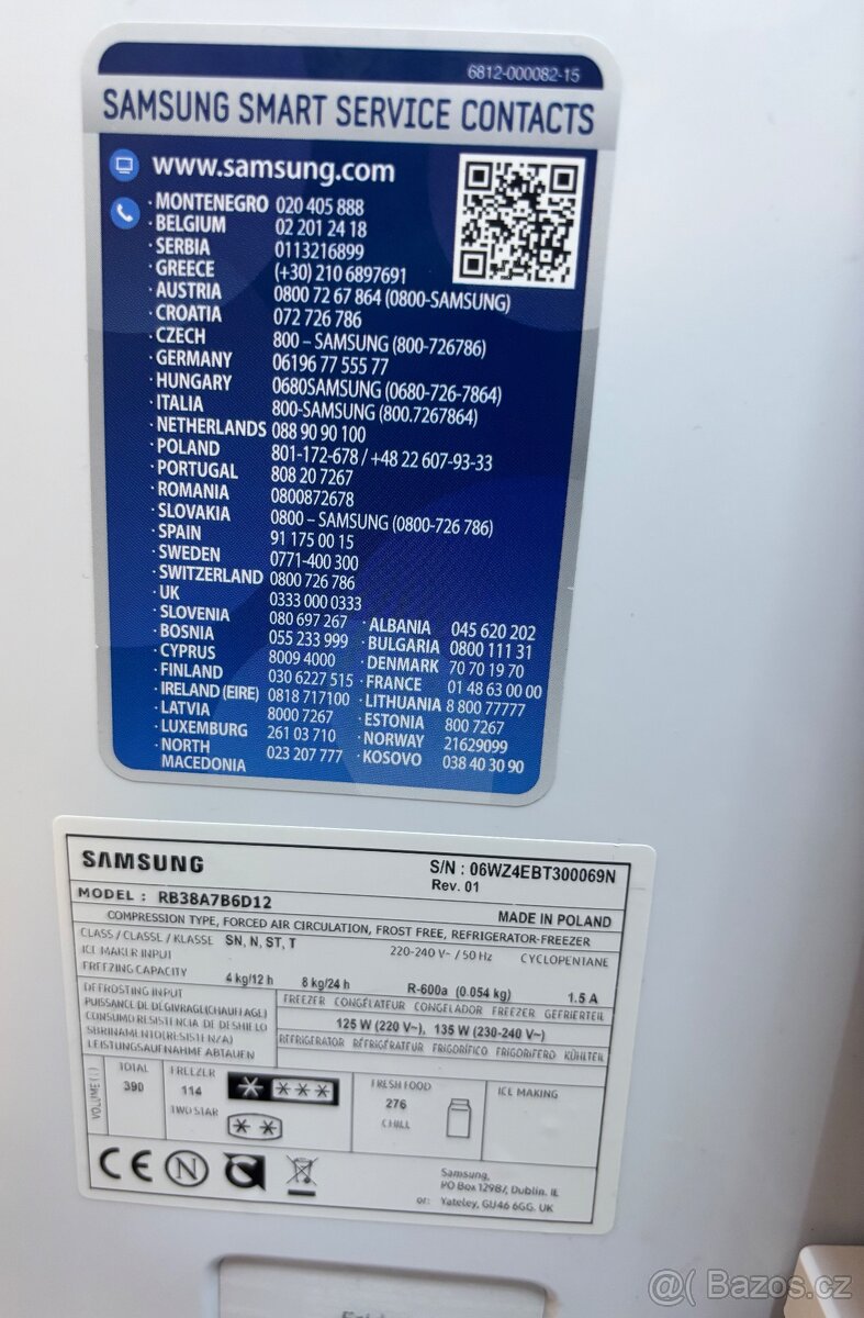 Lednice s mrazákem Samsung - 6