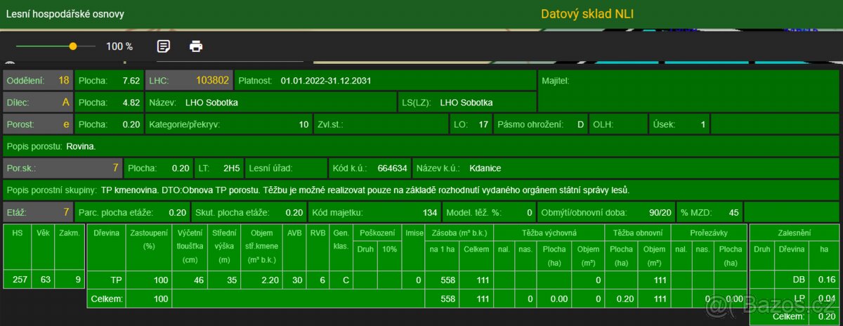 Prodám lesní pozemek v k.ú. Kdanice - 6