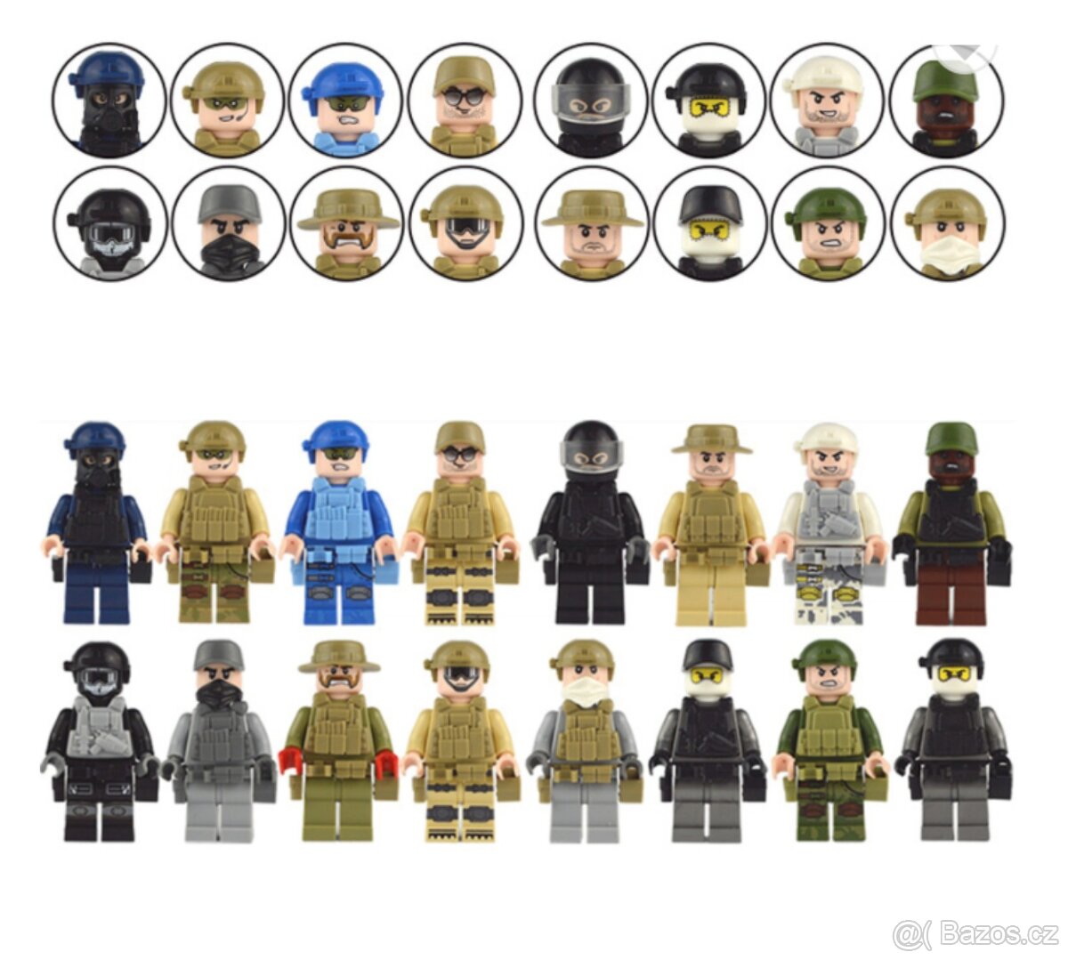 Rôzne sety vojakov 3 + doplnky - typ lego - nové - 6