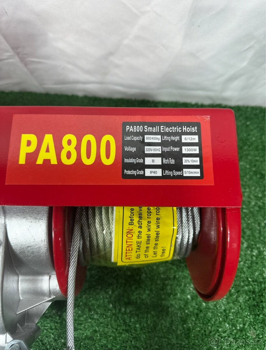 Nový elektrický kabelový naviják 400/800kg - 6