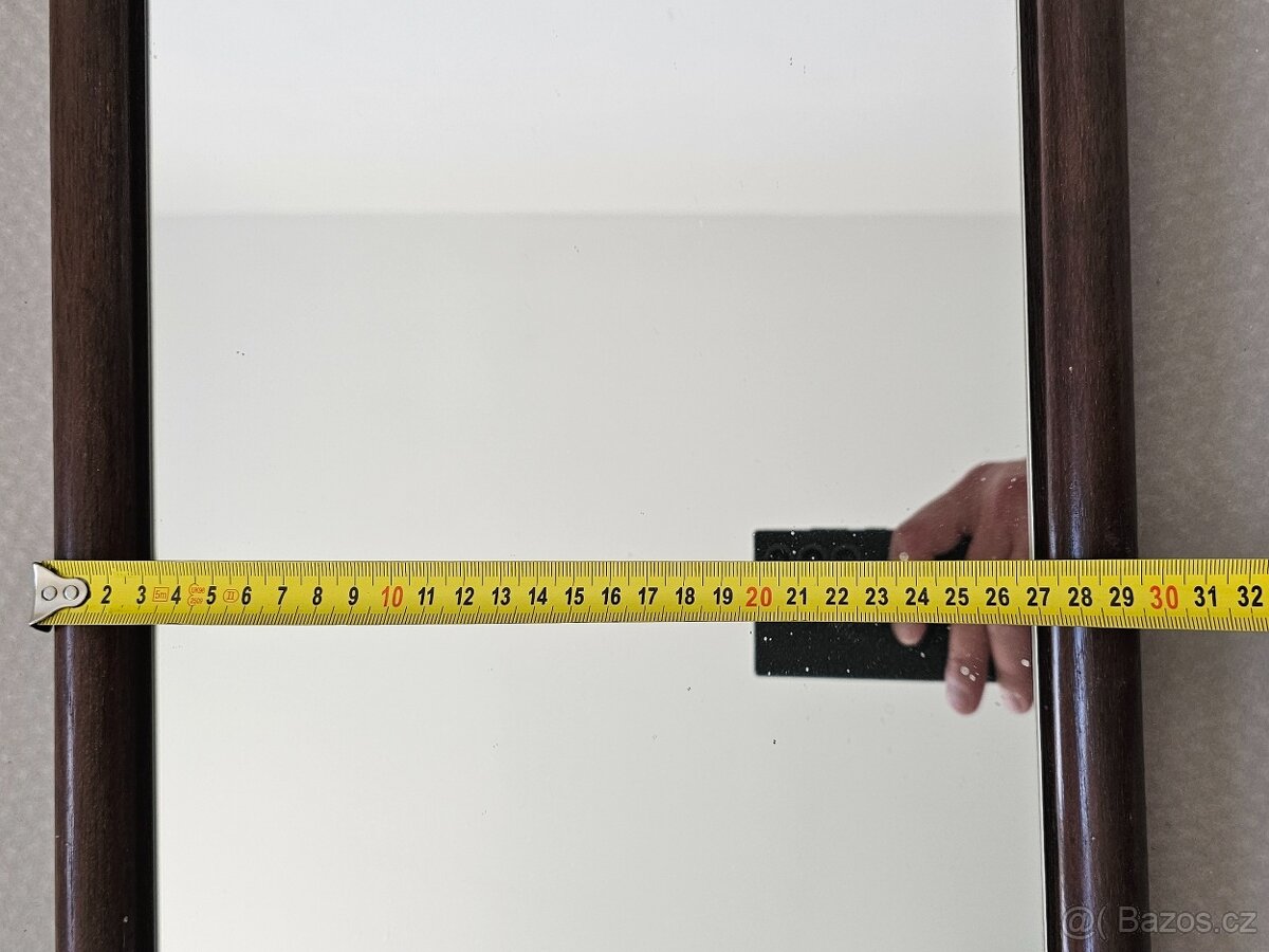 Zrcadlo v dřevěném rámu, 30 cm x 110 cm - 6
