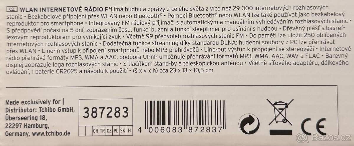 WLAN internetové rádio Tchibo 387283 - 6