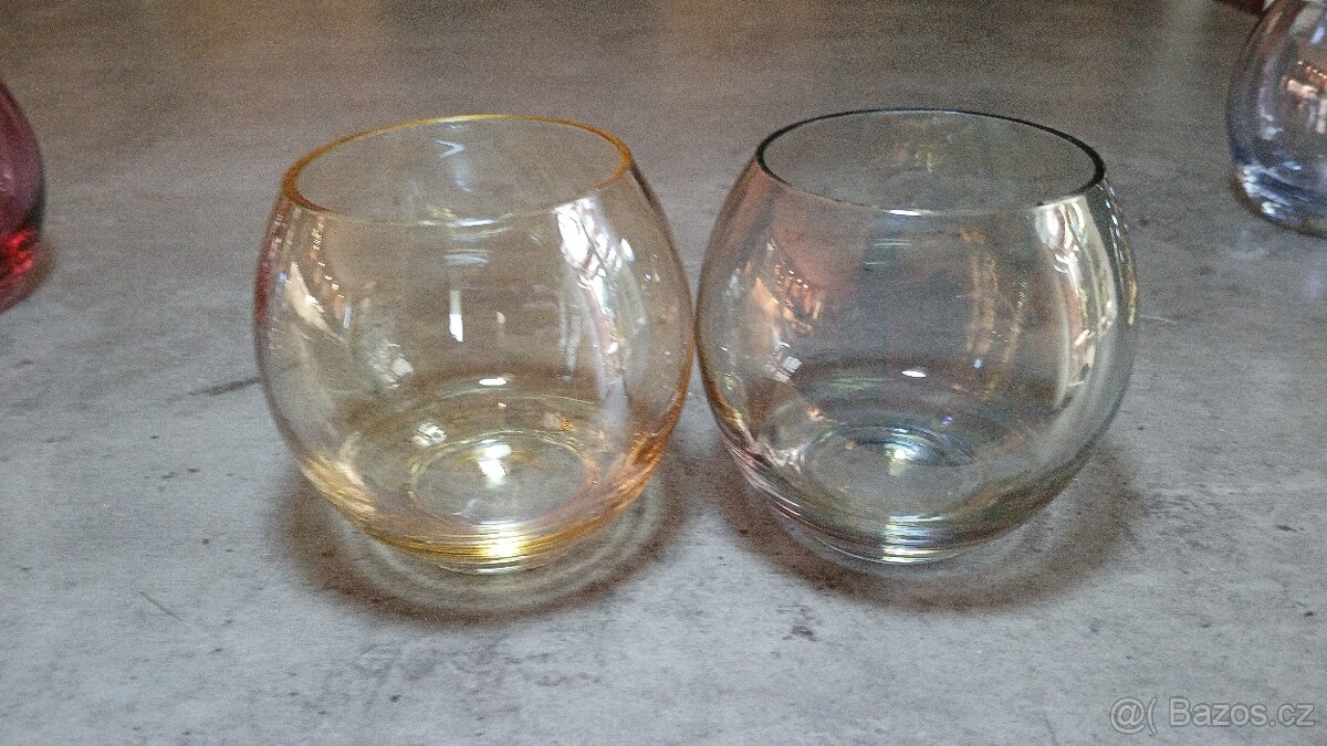 Retro kulovité sklenky na whisky 200ml - 6