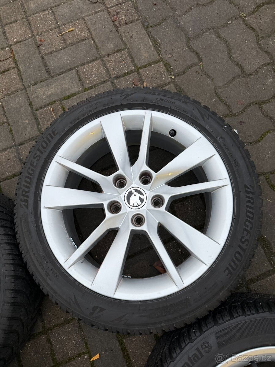 ORIGINÁL Alu Škoda Trius R17, 5x112 - ZIMNÍ PNEU - 6