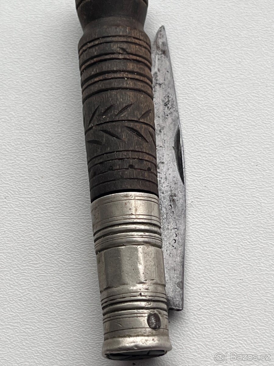 Staré nože s dřevěnou rukojetí – původní stav, 2 ks - 6