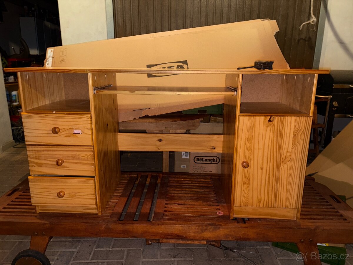 Dětský psací stůl masiv borovice - 6