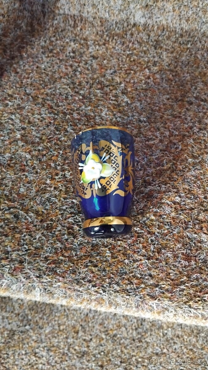 Krásná karafa modré sklo - 6