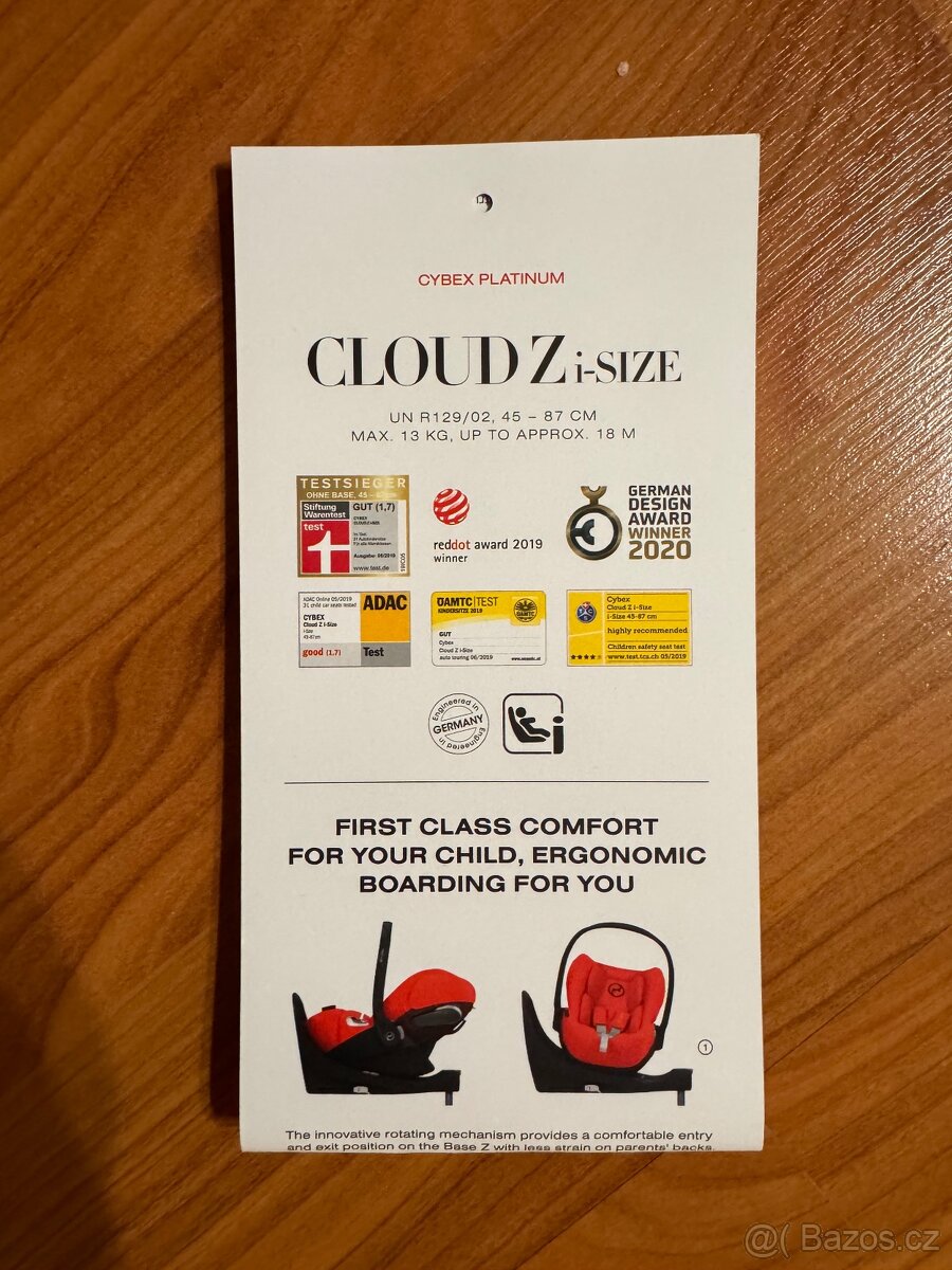 Prodám autosedačku Cybex (vajicko)Nová - 6