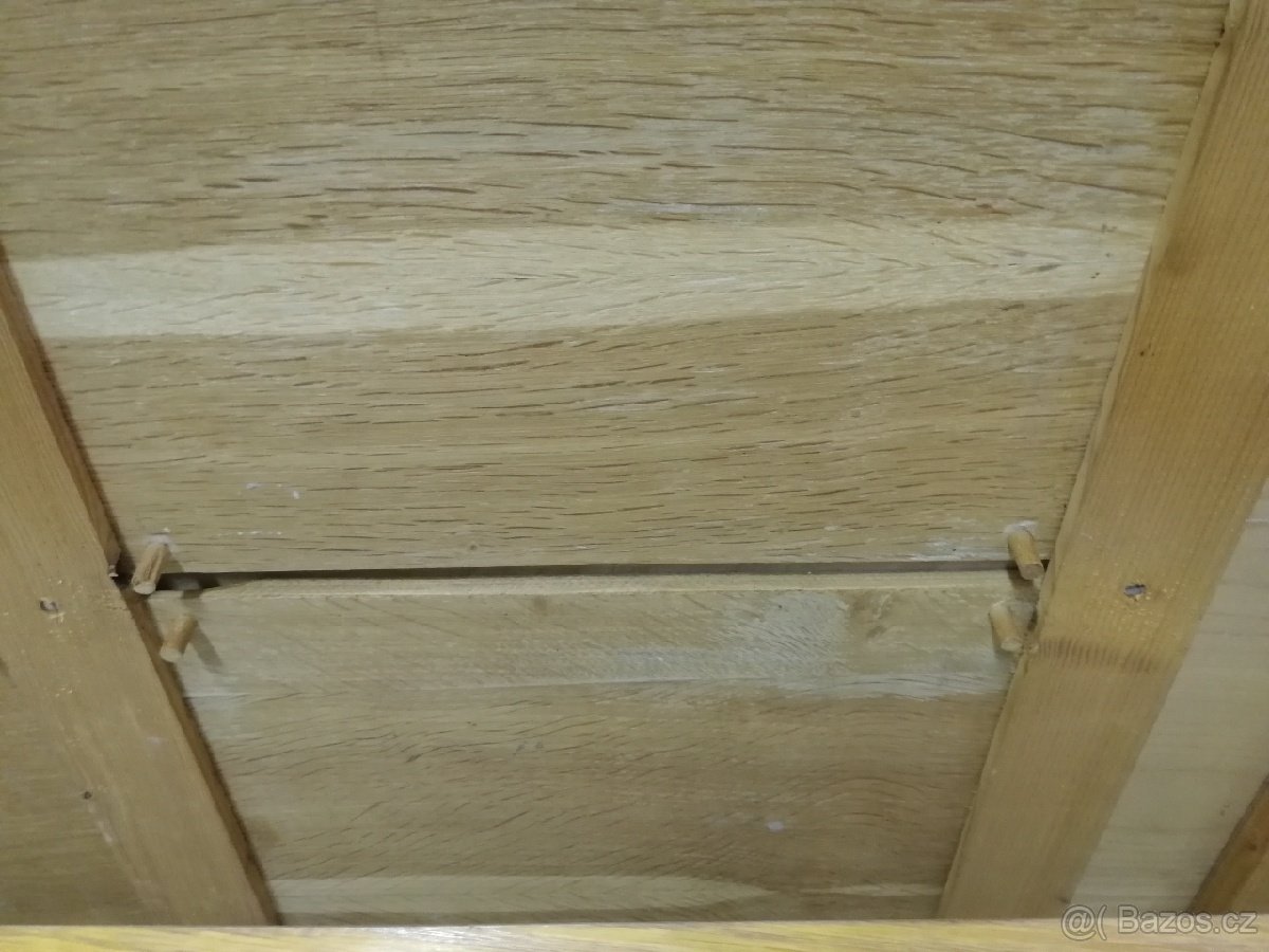 Retro konferenční masivní dubový stůl - 6