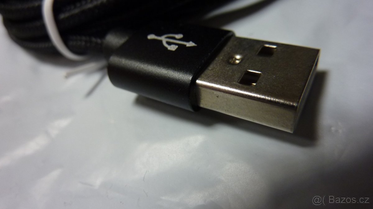 USB kabel TOPK typ C kabel nový 1,8m kvalitní - černý - 6