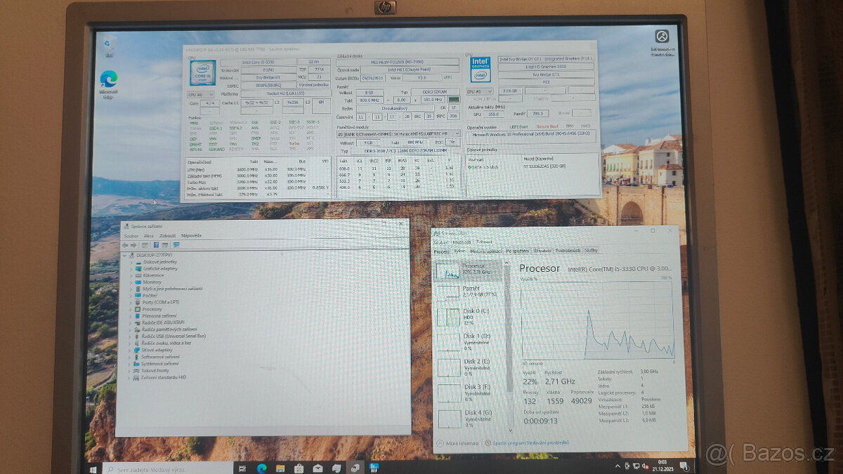 MSI H61M-P31/W8 + Procesor Intel i5-3330 + 8GB Ram - 6
