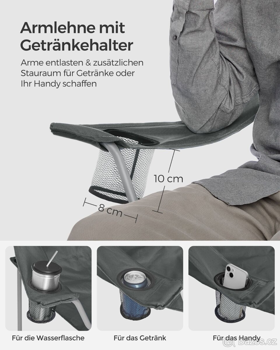 Nová kempovací - rybářská křesla 2ks v balení - 6