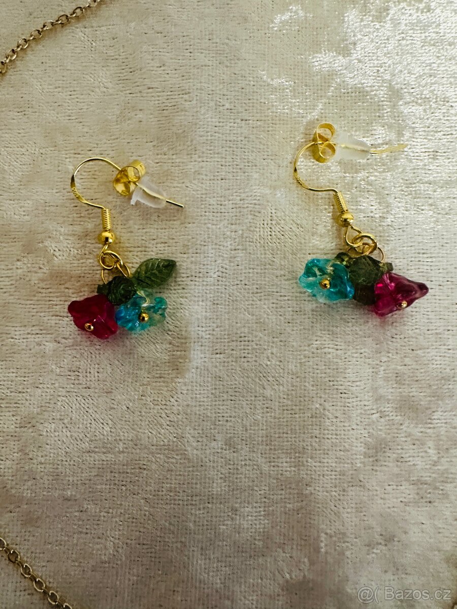 Sada šperků: náhrdelník a náušnice „Kouzelná zahrada - 6