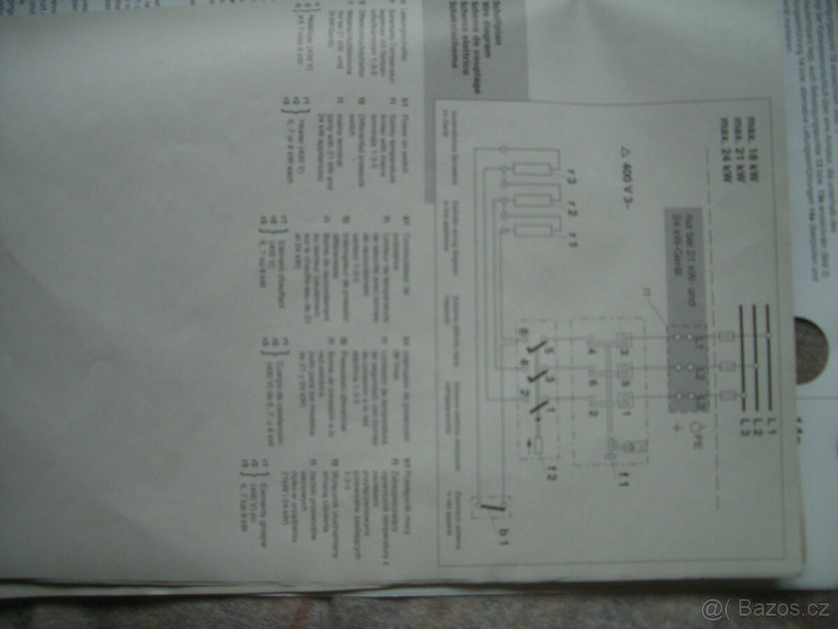 3 fázový průtokový ohřívač Siemens řady DH 2400 (24kW) - 6