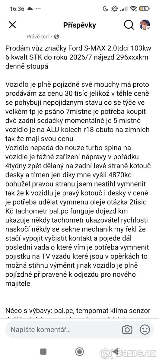 Prodám Fordika S-MAX 2.0tdci - 6