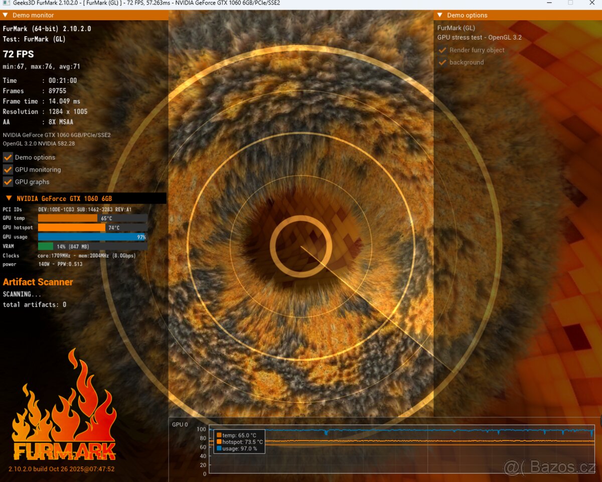 Grafická karta, MSI GeForce GTX 1060 ARMOR 6GB - 6