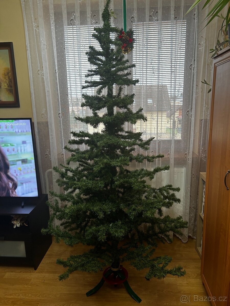 Vánoční umělý stromeček se stojanem výška ca 180cm - 6