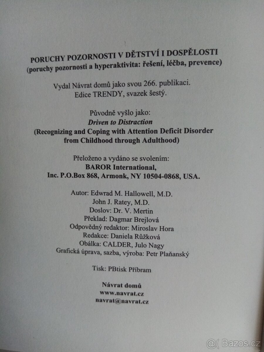 Poruchy pozornosti v dětství a dospělosti - 6