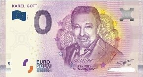 5 ks PAMĚTNÍCH MEDAILÍ KARLA GOTTA + EUROBANKOVKA - 6