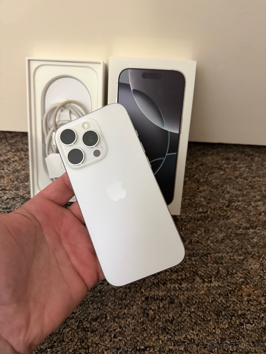 Apple iPhone 16 Pro 1tb White. Zaruka, 93% baterie, top stav - 6