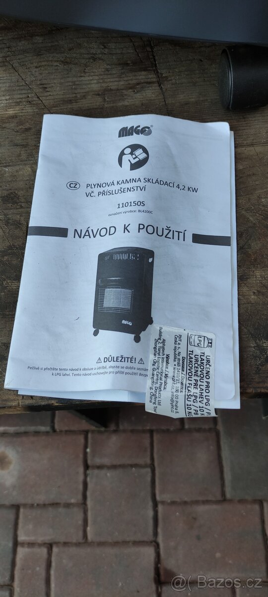 Plynová kamna 4, 2 kW - 6