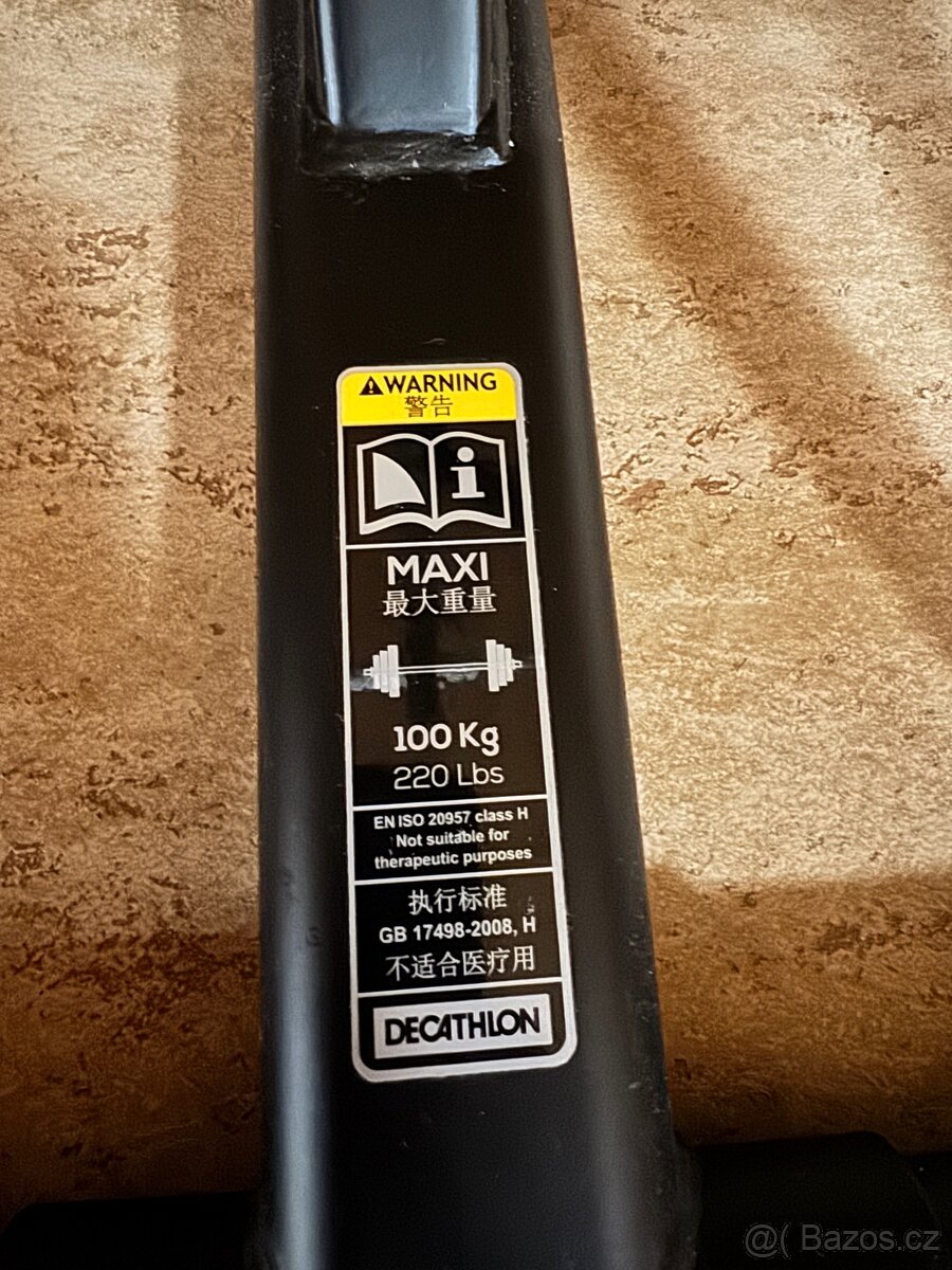 Domyos bench + rack + osa + 80 kg závaží - 6