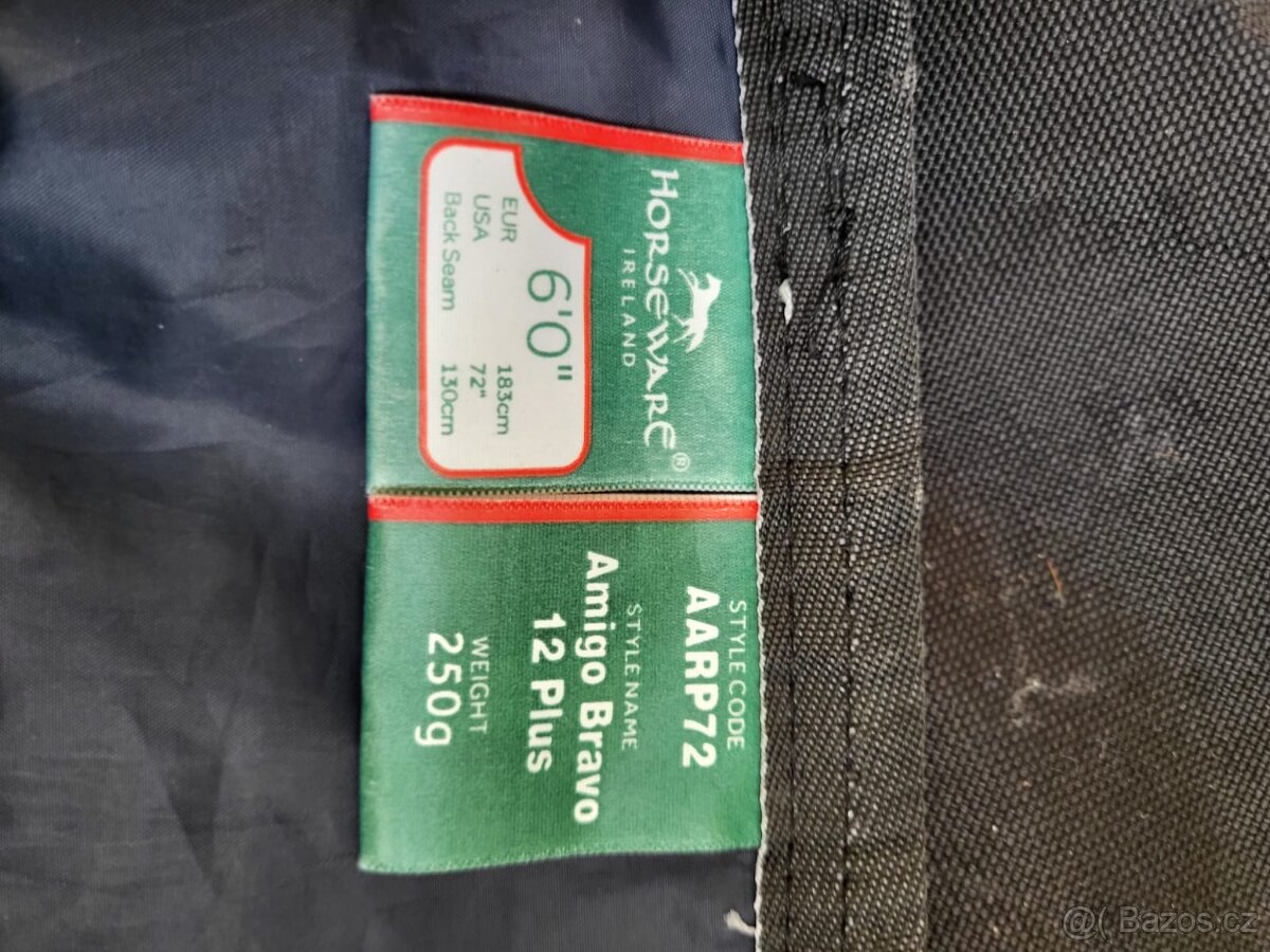Výběhová deka Horsware Amigo Bravo 12, 250g, s krkem 150g - 6