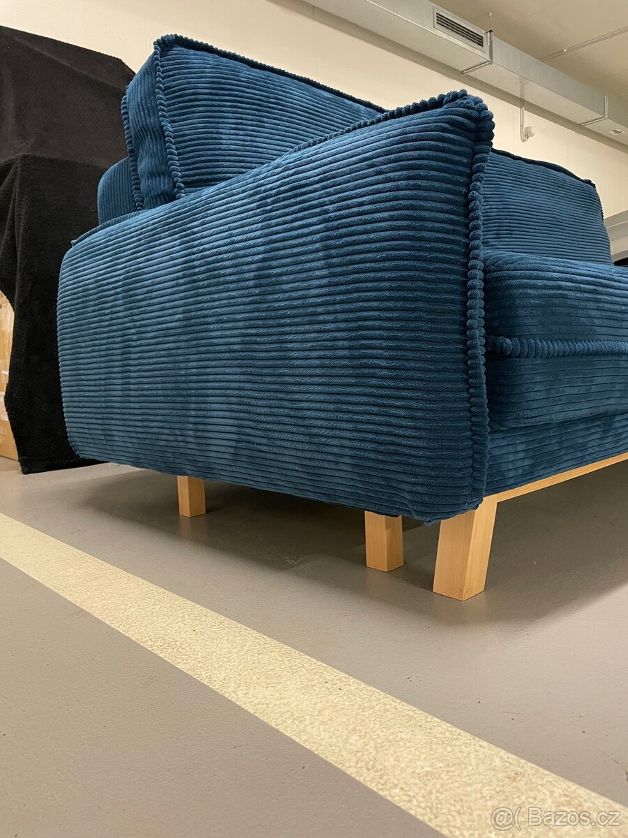 Rozkládací manšestrová pohovka Tori - 6