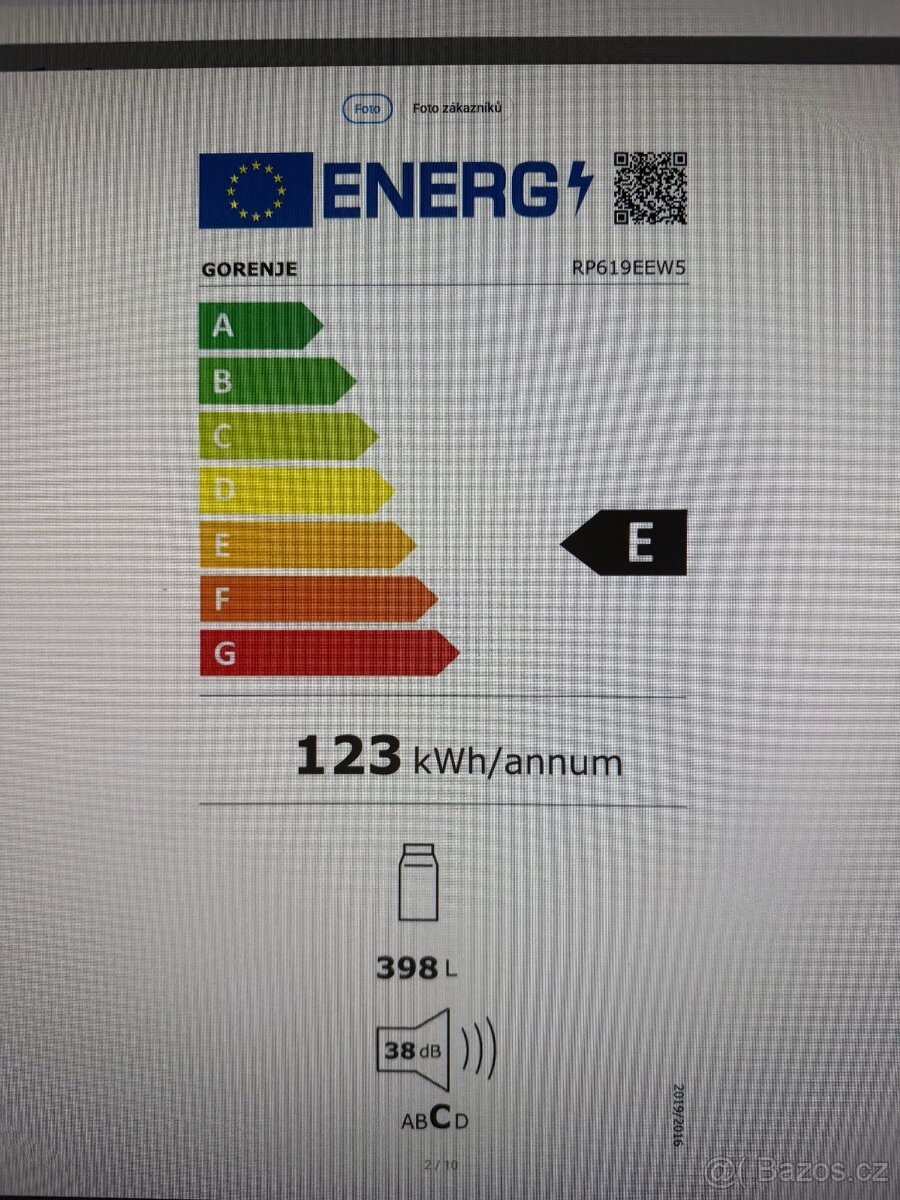 NOVÁ LEDNICE GORENJE 398 LITRŮ - 6
