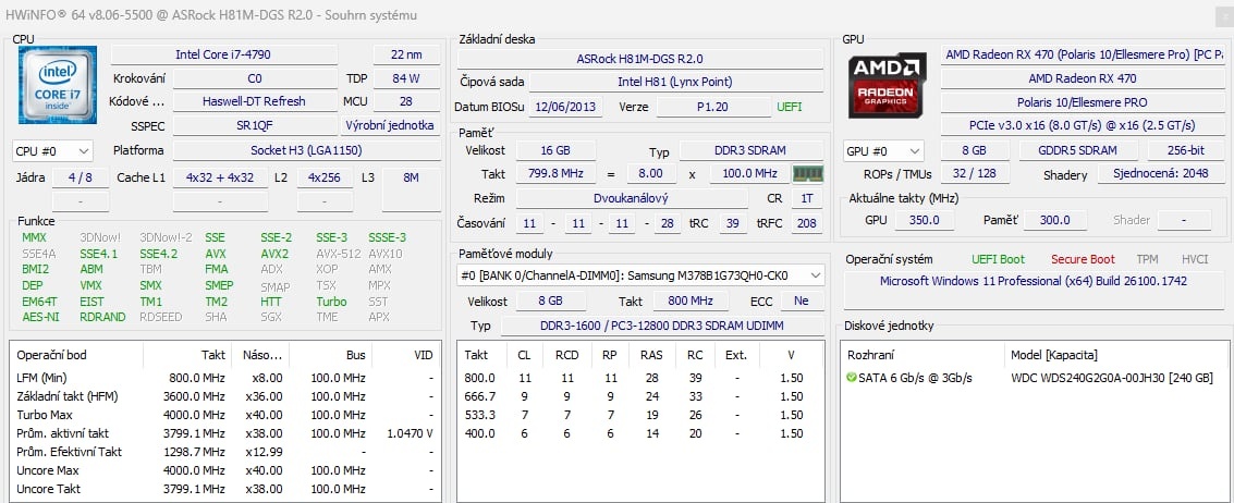 HERNÍ PC i7-4790 / RX 470 8GB / 16GB RAM / SSD+1TB - 6