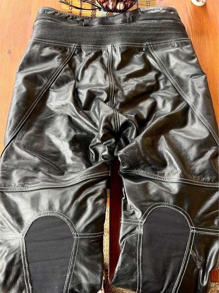 Pánské kožené moto kalhoty W-TEC, Velikost L - 6