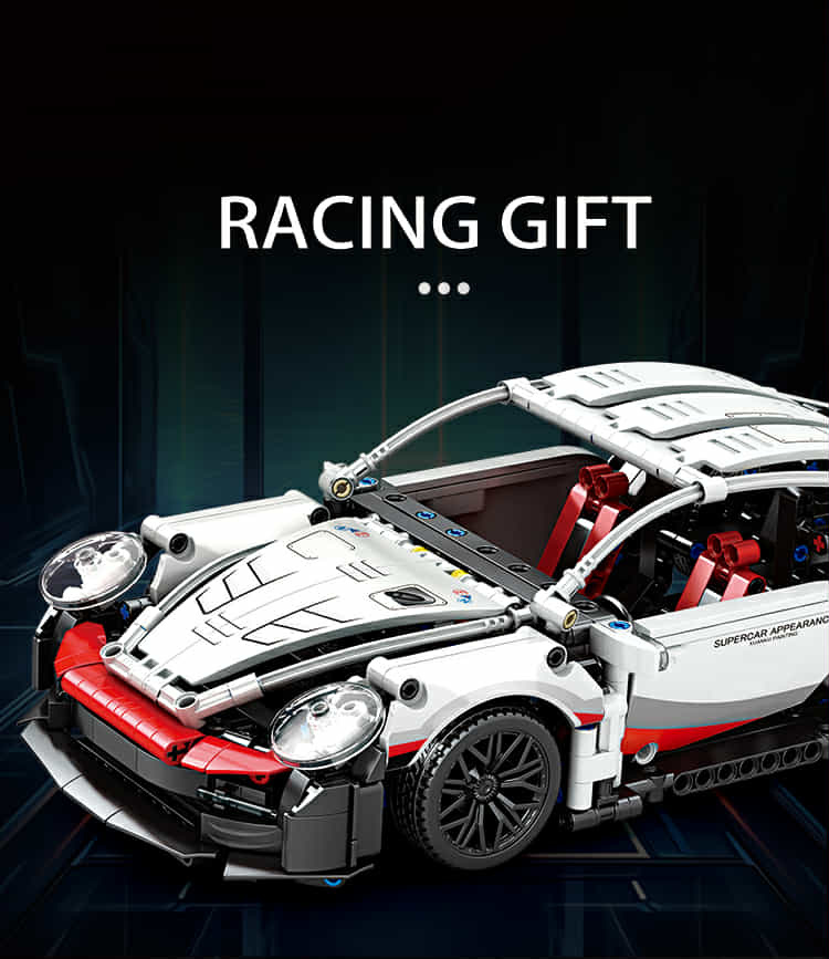 NOVÁ velká stavebnice Porshe 911 závodní auto 826 dílků délk - 6