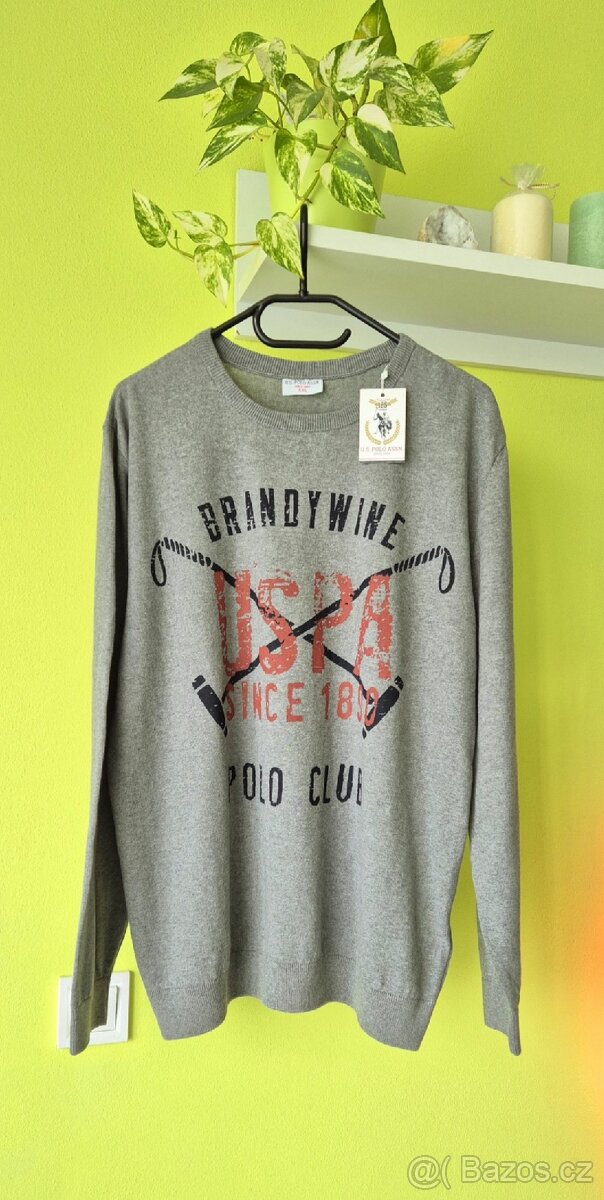Šedý pánský svetr s nápisem - 6