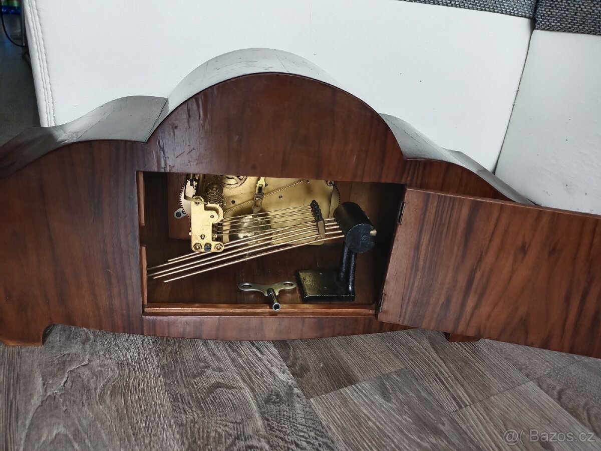 Krbové stolní hodiny Německo starožitný - 6