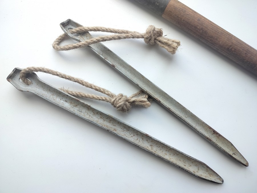 Německé ocelové stanové kolíky a tyč gyq44 1944 Wehrmacht WH - 6