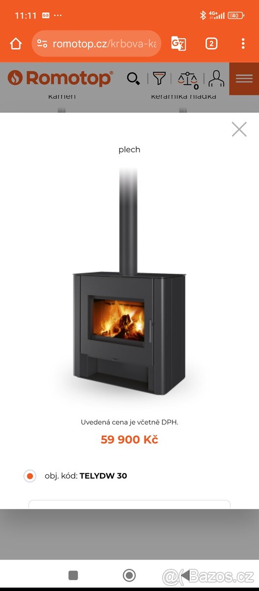 Romotop telde 30 krbová kamna - 6