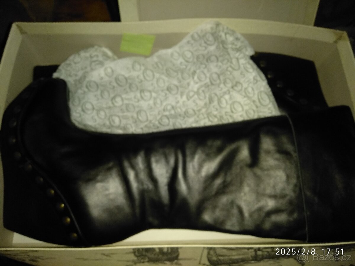 nové kožené kozačky vel.39 - 6