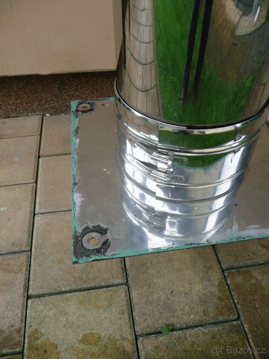 Komínový nástavec, třísložkový izolovaný nerez 1m DN160 mm - 6