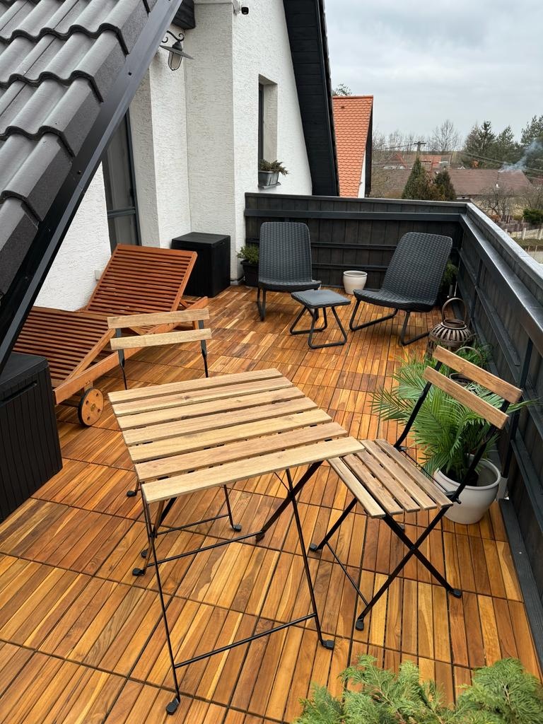 Teakové terasové zahradní dlaždice 30x30x2,5 cm olejované - 6