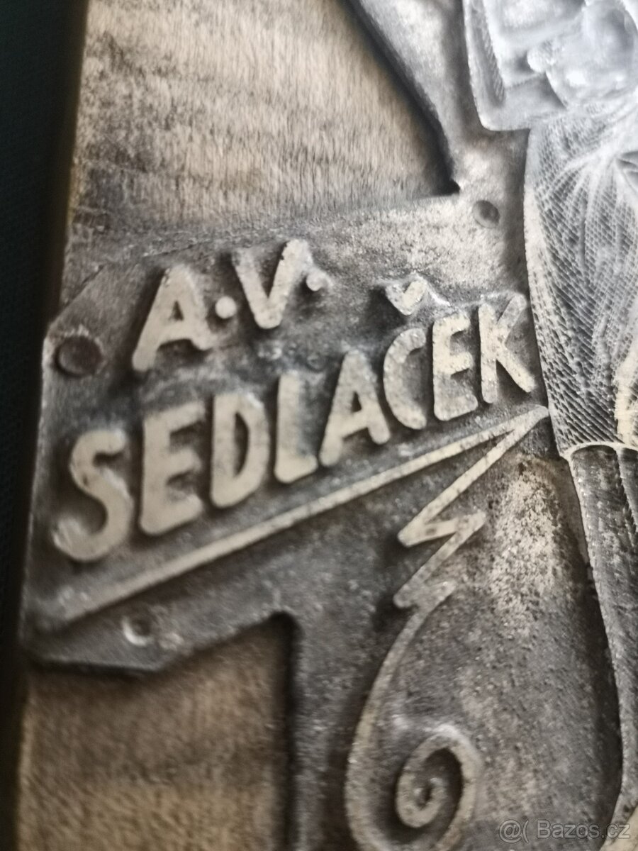 starožitná forma na tisk obuvnická fa A. V. Sedláček LIBEREC - 6