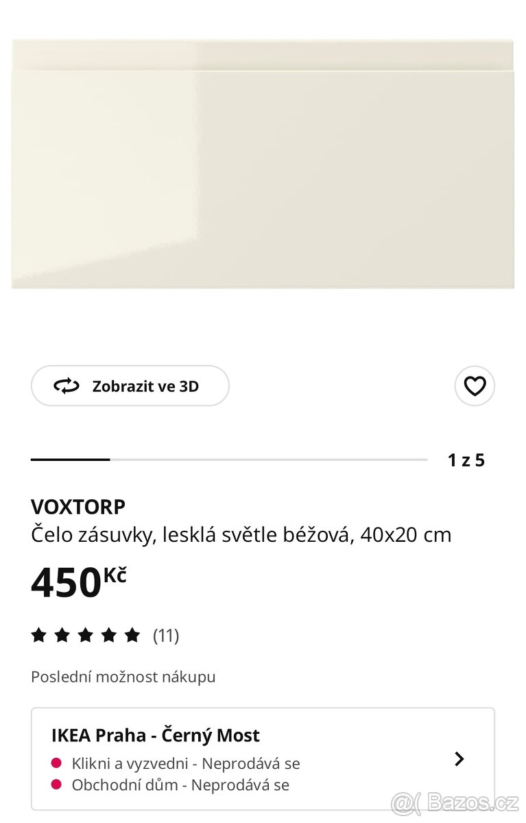 Voxtorp šuplíky na skříňku 6ks10x40 a 1ks 20x40 - 6
